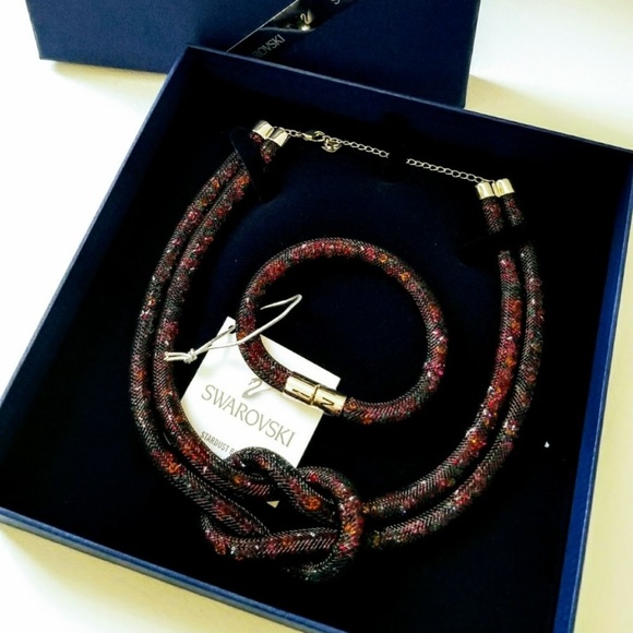 NEW Swarovski Knot Crystal Chocker & Bracelet SET - Picture 4 of 8